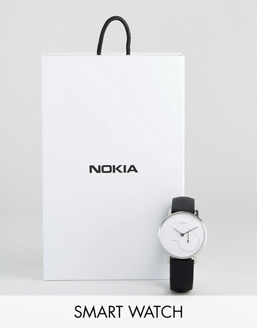Nokia HWA01 Steel Activity & Sleep Tracker Smart Watch In Black/White 36mm