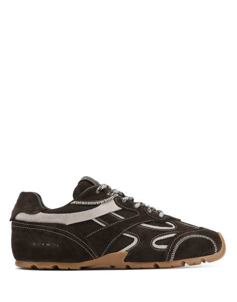 Nokwol Alpha trainers in brown - view 1