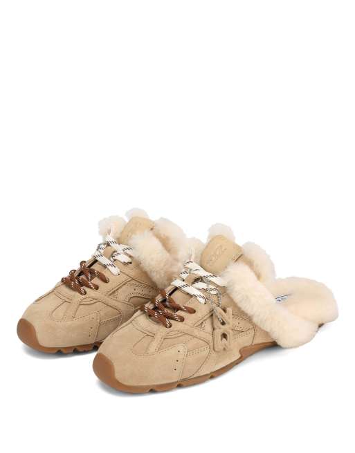 Nokwol Atlas shearling mules in beige, 3 of 6