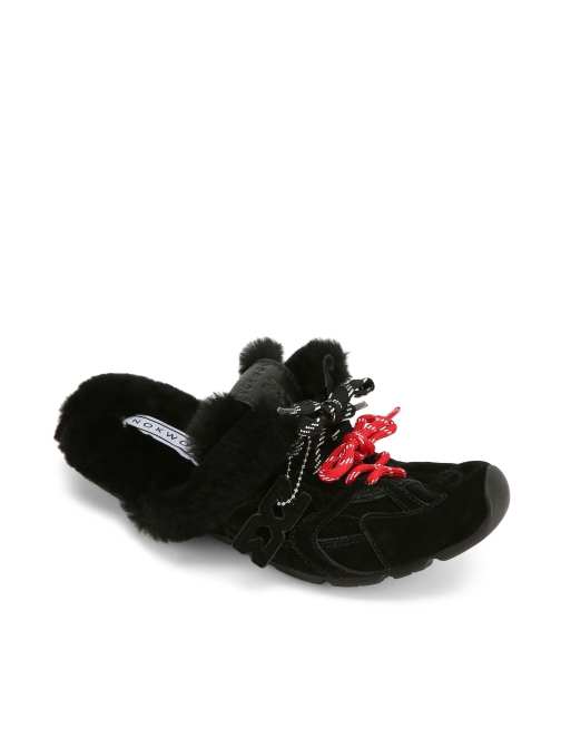 Nokwol Atlas shearling mules in black, 5 of 7