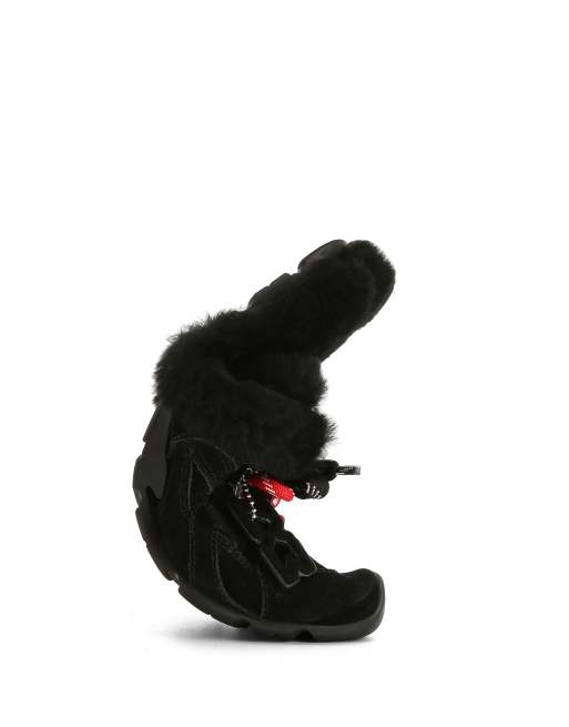 Nokwol Atlas shearling mules in black, 6 of 7