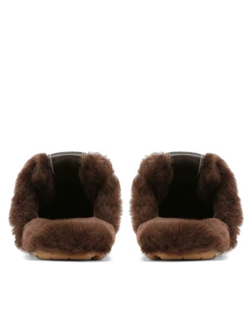 Nokwol Atlas shearling mules in brown, 3 of 7