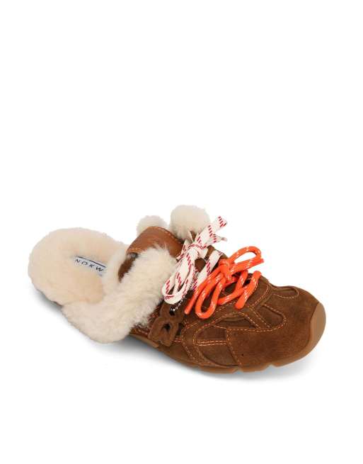 Nokwol Atlas shearling mules in fur tan, 4 of 7