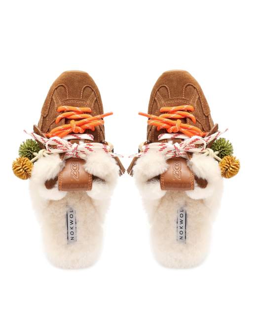 Nokwol Atlas shearling mules in fur tan, 7 of 7
