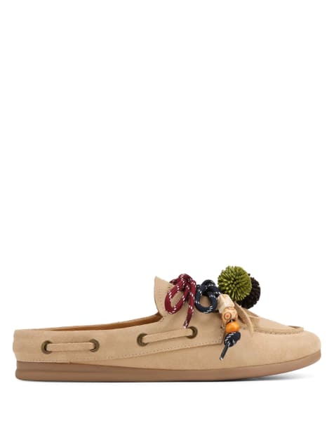 Nokwol Beige suede flats in beige - view 1