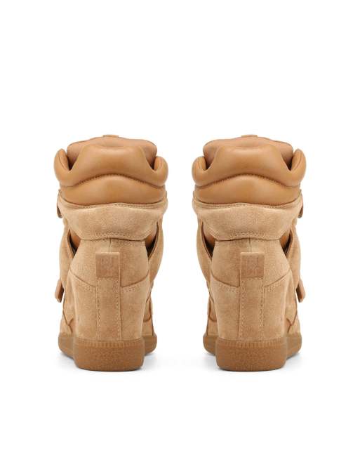 Nokwol Eden wedge trainers in biscuit, 3 of 4
