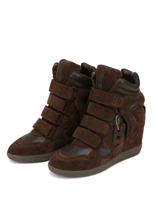Nokwol Eden wedge trainers in brown, 2 of 4