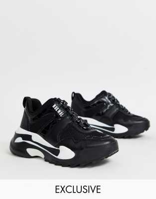 Nokwol - Exclusivité - - Baskets en tulle et effet croco - Noir Noir