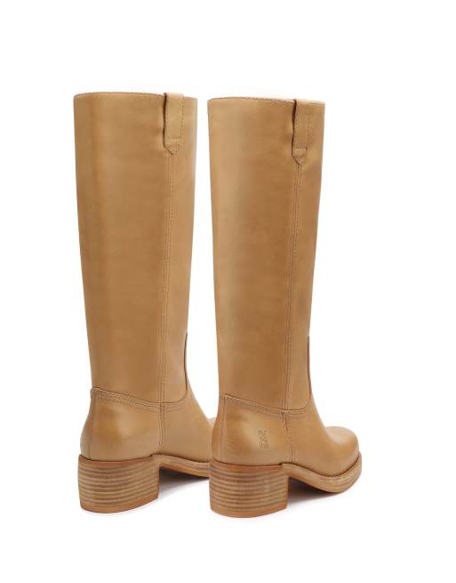 Nokwol Fear western knee boots in banana, 4 of 5