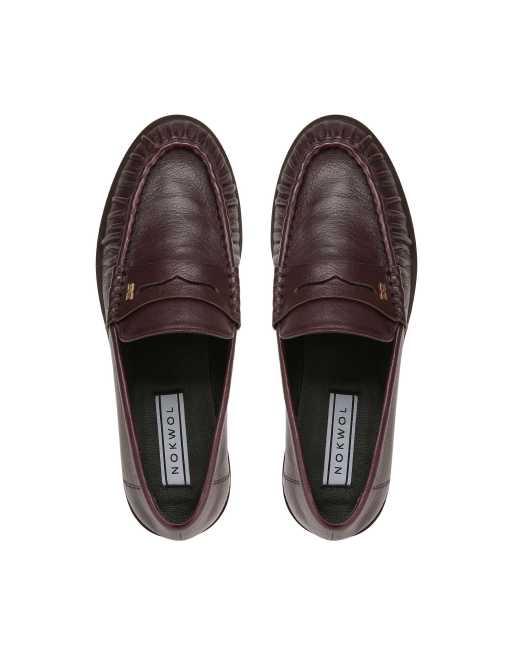 Nokwol Haven penny loafers in burgundy, 4 of 4