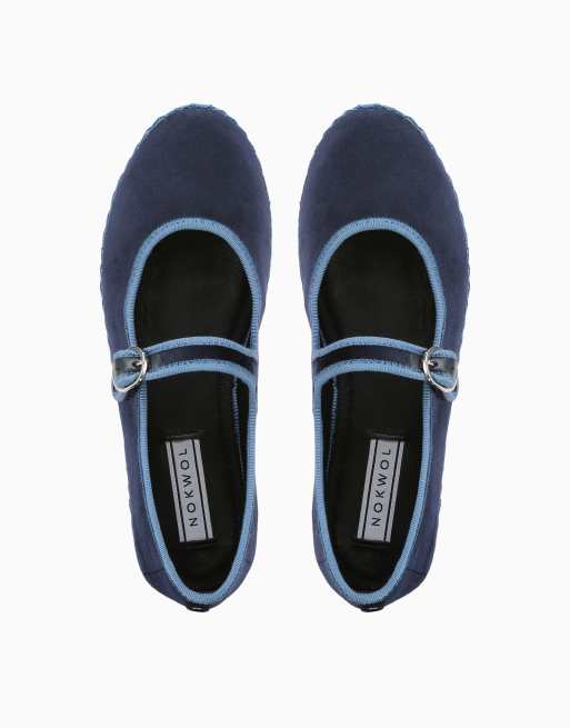 Nokwol Mel flats in navy, 3 of 4