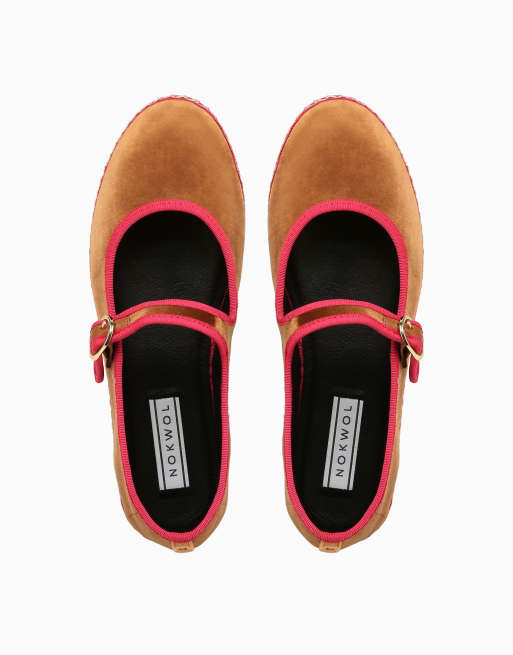 Nokwol Mel flats in tan/pink, 3 of 3