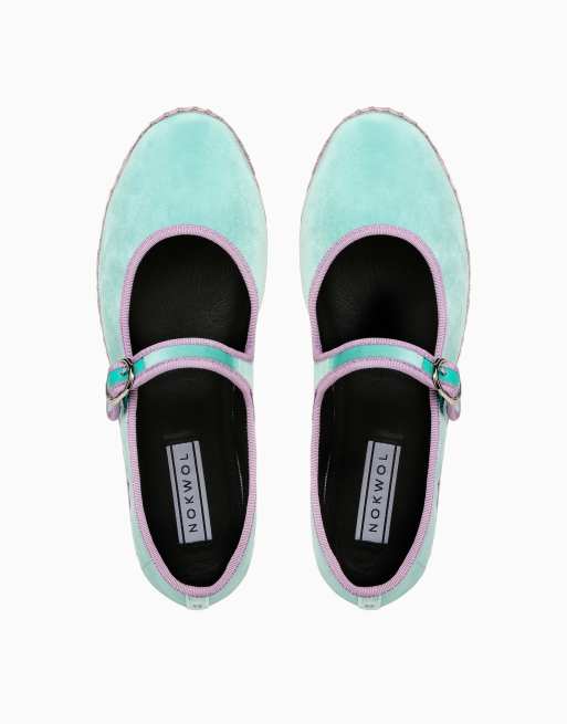 Nokwol Mel flats in teal/purple, 2 of 2