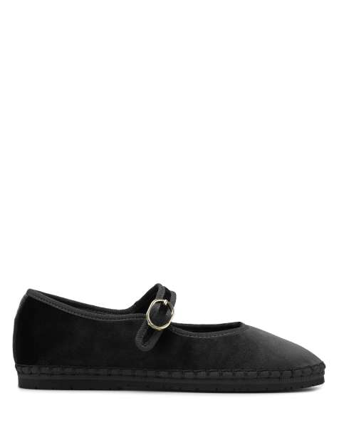 Nokwol Mel velvet mary janes in black - view 1