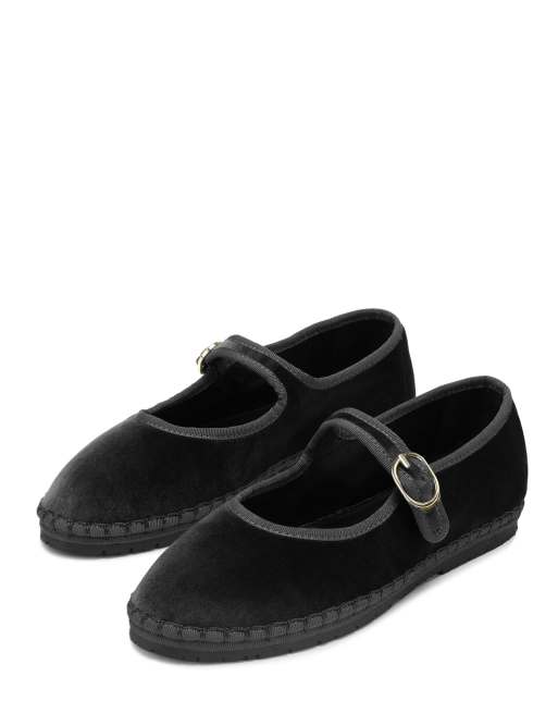 Nokwol Mel velvet mary janes in black, 3 of 7
