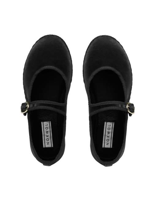 Nokwol Mel velvet mary janes in black, 4 of 7