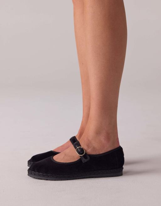 Nokwol Mel velvet mary janes in black, 6 of 7