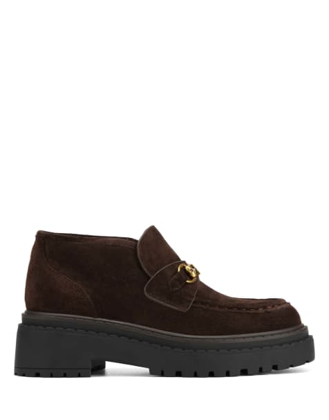 Nokwol Pippa chunky loafer in brown - view 1