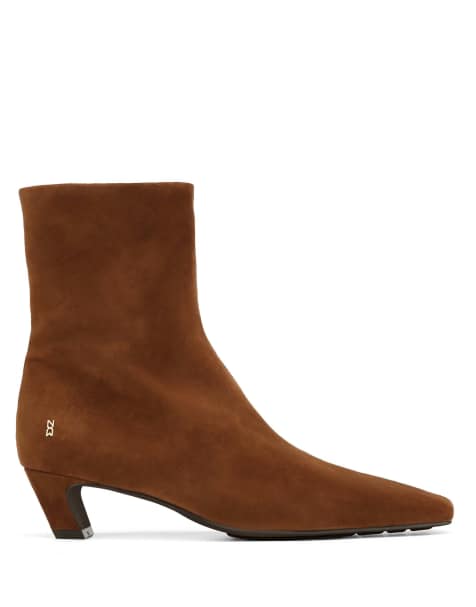 Nokwol Rena ankle boots in dark chestnut - view 1