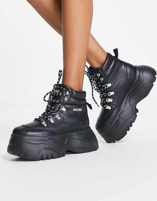 NOKWOL - Scared - Baskets montantes chunky - Noir