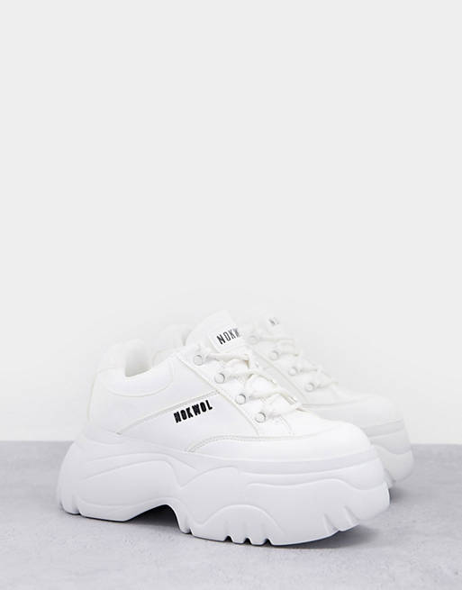 Nokwol Scripter vegan chunky trainers in white