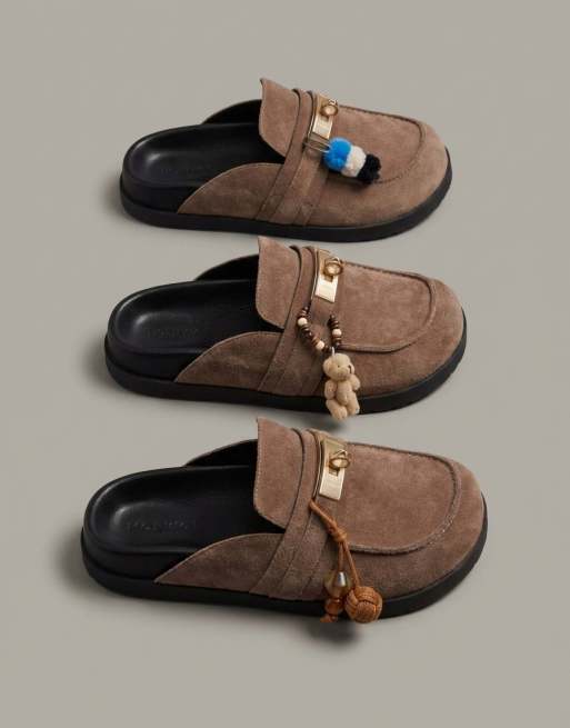 Nokwol Tammy mule sandals in mushroom, 3 of 7
