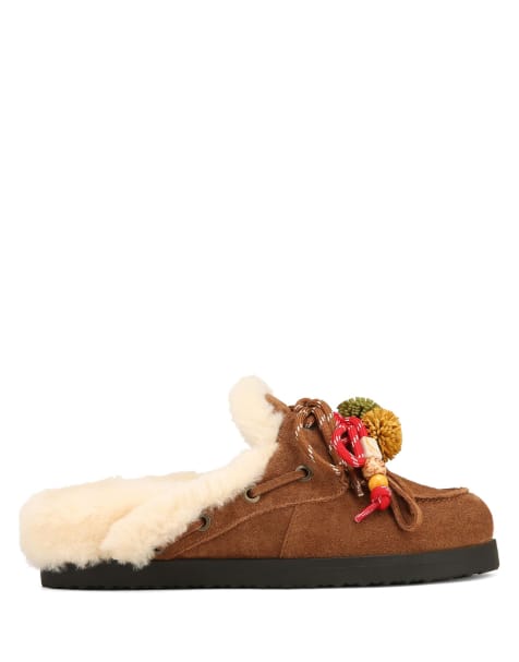 Nokwol Tegan mules in tan - view 1