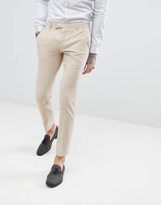 cream skinny trousers