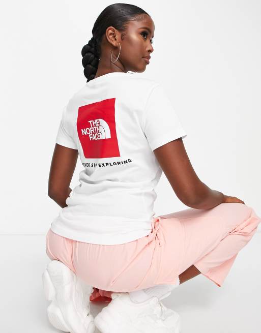 North Face - Red Box - T-shirt med print bagpå i hvid, 3 af 4