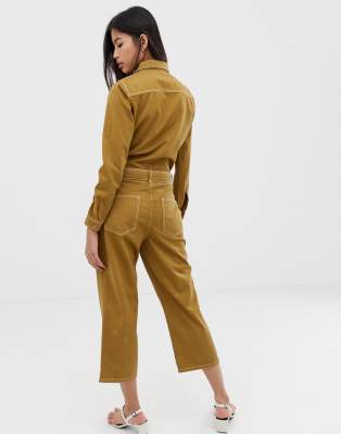 yellow utility jumpsuit
