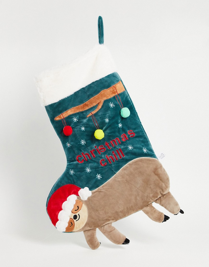 фото Носок для новогодних подарков в виде ленивца sass & belle-разноцветный