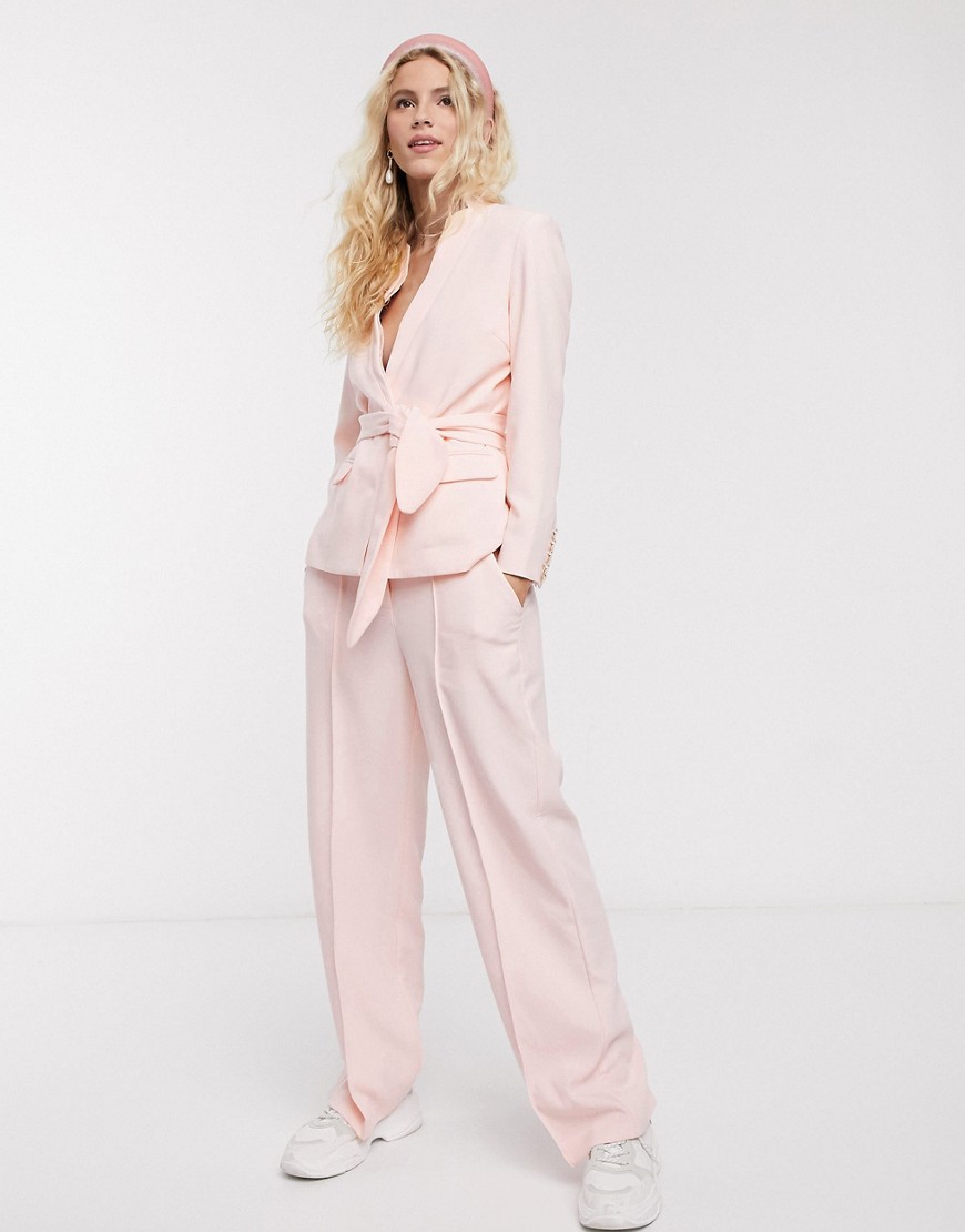 Notes Du Nord oprah tailored trousers in soft pink