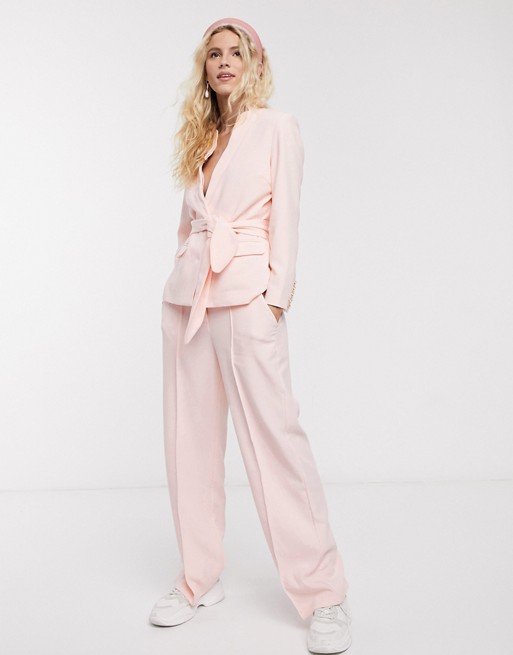 Notes Du Nord oprah tailored trousers in soft pink