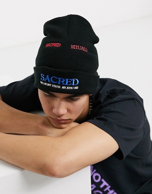 Nothing is Sacred rituals beanie in black