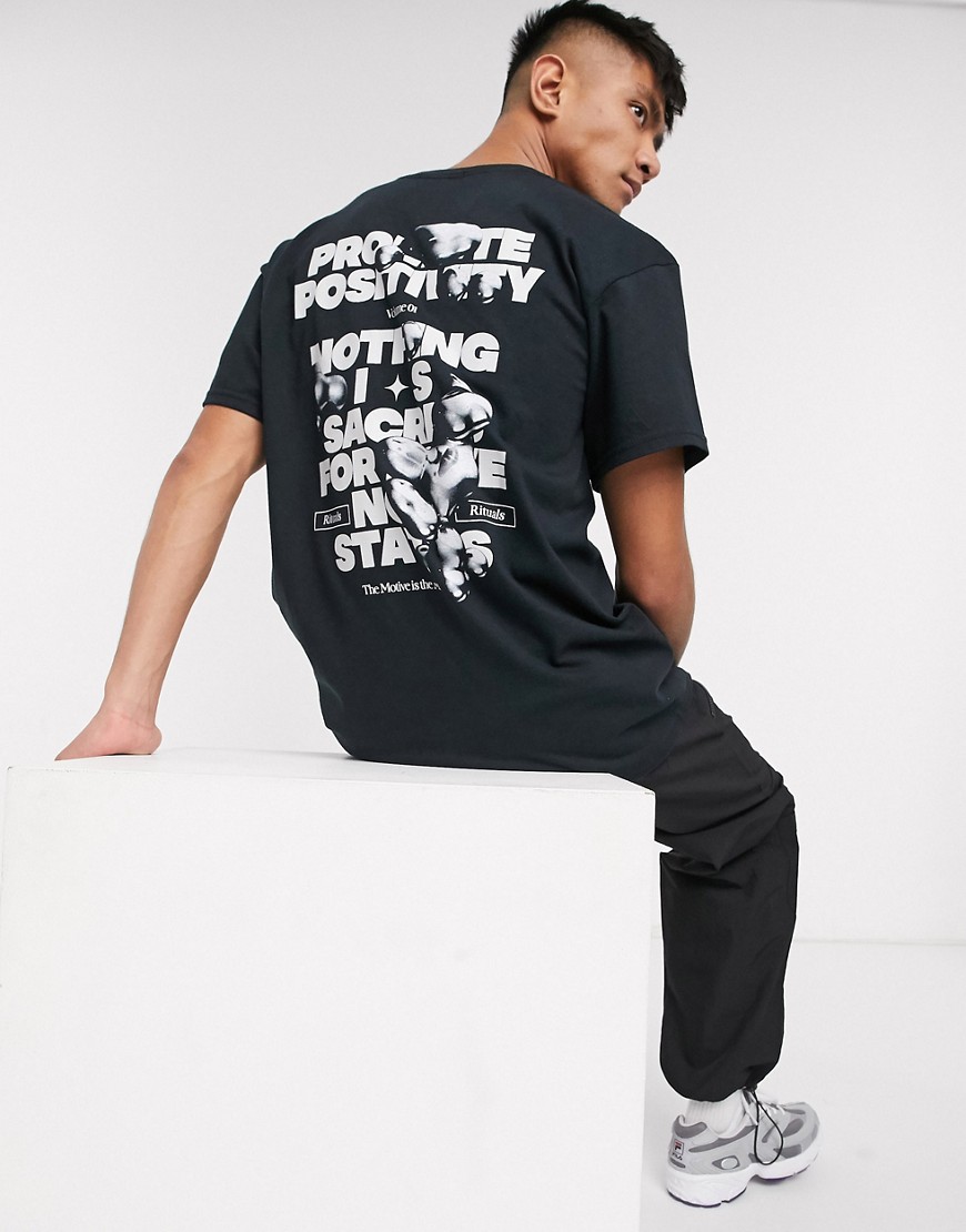 Nothing is Sacred - Sort t-shirt med mercury-tekst