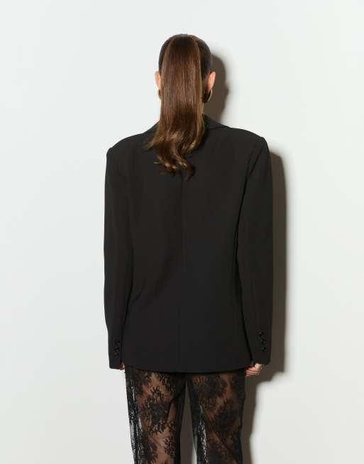 Noughts & Kisses blazer met schoudervullingen in zwart, 4 van 4