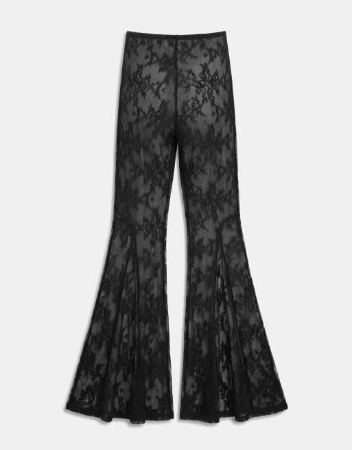 Noughts & Kisses Dakota lace flared pant in black, 7 of 9
