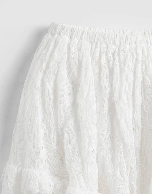 Noughts & Kisses - Hvide shorts i blondemateriale med flæser - Del af sæt, 9 af 9