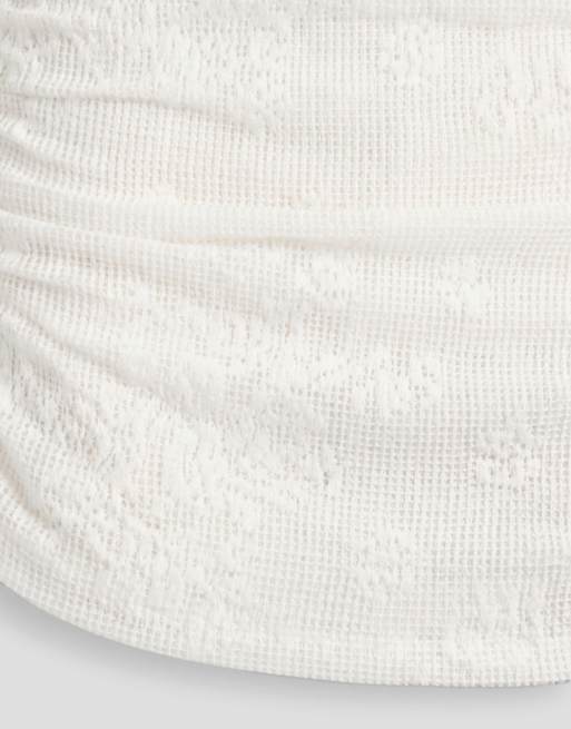Noughts & Kisses - Mini-jupe d'ensemble en maille et dentelle - Blanc, 8 de 9