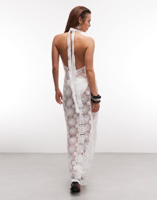 crochet sheer dress Crochet Stevie Maxi Dress