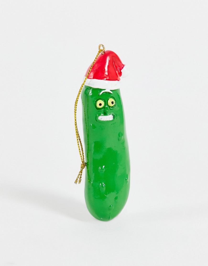 фото Новогодняя елочная игрушка «соленый огурец» typo x rick & morty-зеленый цвет