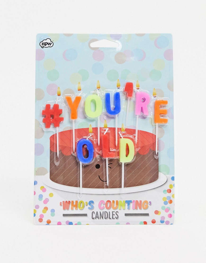 NPW - Candeline per compleanno you're old-Multicolore