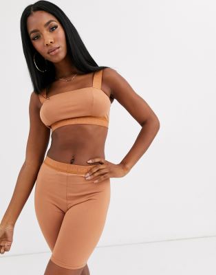 Nubian Skin Cocoa by NS nude bandeau bralette in light-Beige