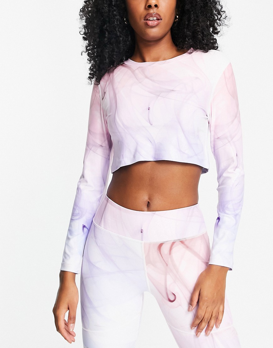 hoxton long sleeve backless top in pink