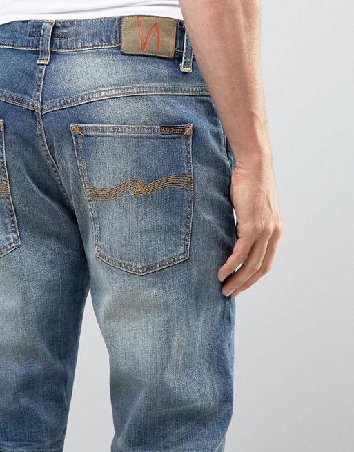 Nudie jEANS Brute Knut Drop Crotch Jeans Dakota Blue