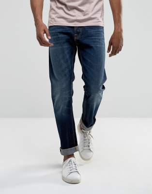 Nudie Jeans Co Fearless Freddie Loose Taper Fit Jean Indigo Shadow Wash