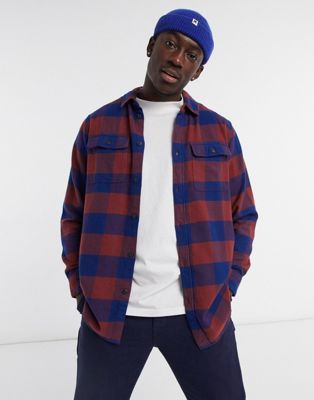 Nudie Jeans Co Gabriel buffalo check shirt in red/blue (20938138)