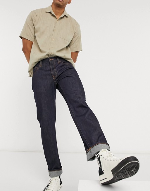 Nudie Jeans Co Gritty Jackson regular straight fit jeans in dry classic navy