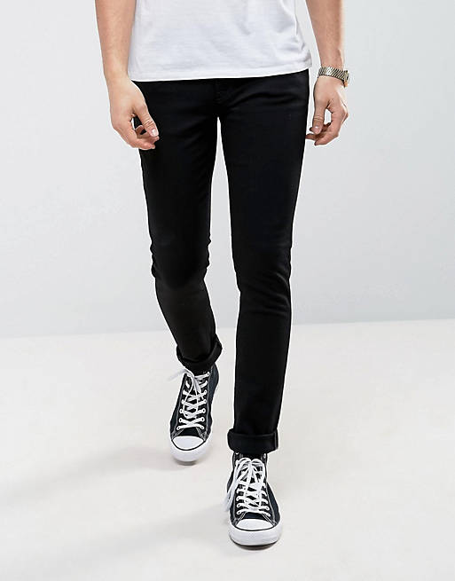 Nudie Jeans Co – Lin – Svarta skinny jeans