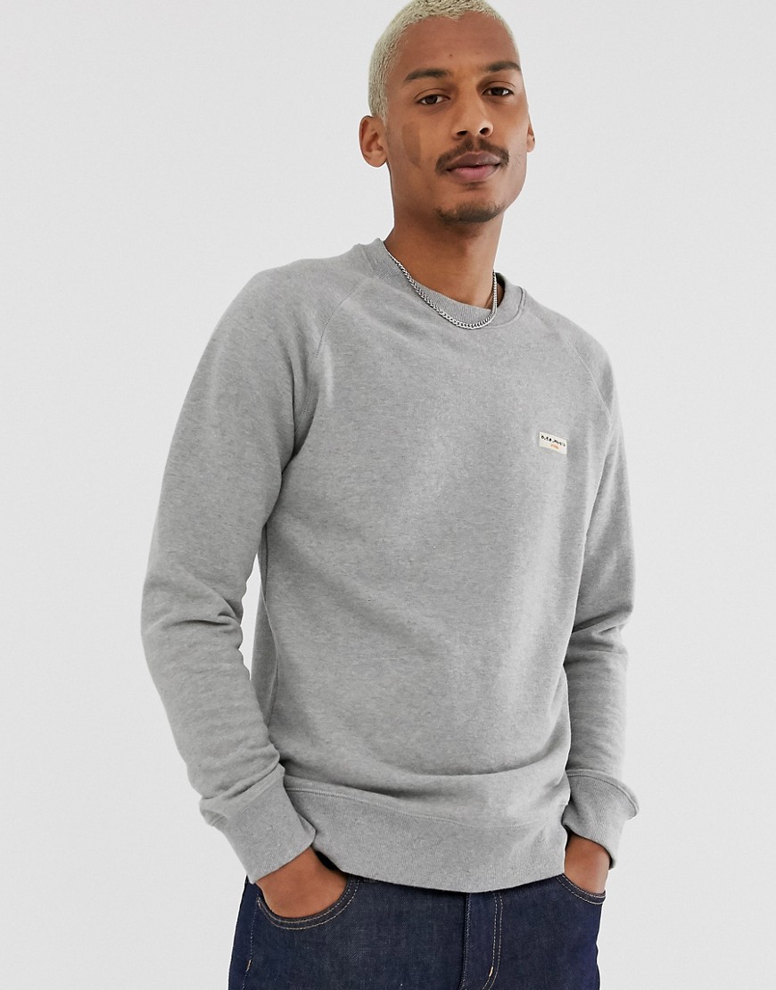 Nudie Jeans Co Samuel - Sweatshirt met logo in grijs